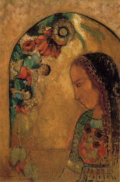 Odilon Redon Lady of the Flowers Spain oil painting art
